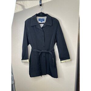 Vintage Towne‎ Collection By London Fog Women's Black Coat Size M Polyester
